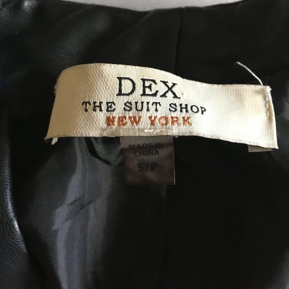 Dex black vegan leather jacket, size small - Picture 2 of 3
